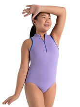 Load image into Gallery viewer, Color Pop Zip Front Leotard - Girls
12015C