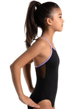 Load image into Gallery viewer, Color Pop Mesh Back Halter Leotard - Girls
12017C
