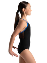 Load image into Gallery viewer, Color Pop Mesh Back Halter Leotard - Girls
12017C
