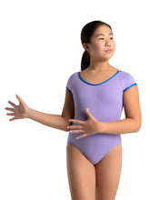 Load image into Gallery viewer, Color Pop Short Sleeve Square Back Leotard - Girls
12019C