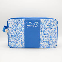 Load image into Gallery viewer, “LIVE, LOVE SPARKLE” Cosmetic Bag