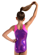 Load image into Gallery viewer, Level Up Shoulder Panel Tank Leotard - Girls 12028C