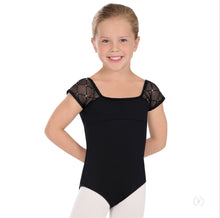 Load image into Gallery viewer, 45881c - Eurotard Girls Diamond Mesh Cap Sleeve Trestle Back Leotard