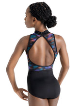 Load image into Gallery viewer, Mystical Forest High Neck Mesh Back Leotard - Girls 11970C