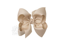 Load image into Gallery viewer, SIGNATURE GROSGRAIN DOUBLE KNOT BOW ON CLIP X-LARGE 5.5” (BKEAC)