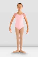 Load image into Gallery viewer, Girls Heart Mesh Cap Sleeve Leotard CL8192