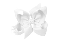 Load image into Gallery viewer, 1/4″ PANTYHOSE HEADBAND WITH SIGNATURE GROSGRAIN BOW (4.5” BOW)