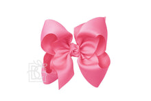Load image into Gallery viewer, SIGNATURE GROSGRAIN DOUBLE KNOT BOW ON CLIP X-LARGE 5.5” (BKEAC)