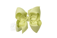 Load image into Gallery viewer, SIGNATURE GROSGRAIN DOUBLE KNOT BOW ON CLIP X-LARGE 5.5” (BKEAC)