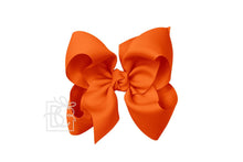 Load image into Gallery viewer, SIGNATURE GROSGRAIN DOUBLE KNOT BOW ON CLIP X-LARGE 5.5” (BKEAC)