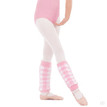 Load image into Gallery viewer, Eurotard Girls Fuzzy Plush 12" Gingham Pattern Legwarmers