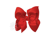 Load image into Gallery viewer, SIGNATURE GROSGRAIN DOUBLE KNOT BOW ON CLIP X-LARGE 5.5” (BKEAC)