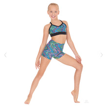 Load image into Gallery viewer, 54887c - Eurotard Girls Dizzy Dots Metallic Foil Lined Sports Bra