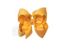 Load image into Gallery viewer, SIGNATURE GROSGRAIN DOUBLE KNOT BOW ON CLIP X-LARGE 5.5” (BKEAC)