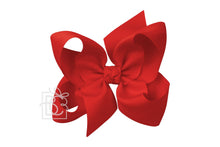 Load image into Gallery viewer, 1/4″ PANTYHOSE HEADBAND WITH SIGNATURE GROSGRAIN BOW (4.5” BOW)