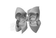 Load image into Gallery viewer, SIGNATURE GROSGRAIN DOUBLE KNOT BOW ON CLIP X-LARGE 5.5” (BKEAC)