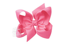 Load image into Gallery viewer, 1/4″ PANTYHOSE HEADBAND WITH SIGNATURE GROSGRAIN BOW (3.5” BOW)