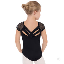 Load image into Gallery viewer, 45881c - Eurotard Girls Diamond Mesh Cap Sleeve Trestle Back Leotard