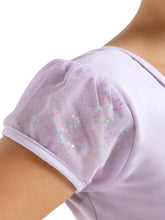Load image into Gallery viewer, Glitter Glam Puff Sleeve Leotard - Girls *Limited Edition 11886C