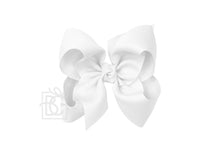 Load image into Gallery viewer, SIGNATURE GROSGRAIN DOUBLE KNOT BOW ON CLIP X-LARGE 5.5” (BKEAC)
