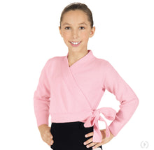 Load image into Gallery viewer, Eurotard Girls Soft Knit Wrap Ballet Sweater 72523c