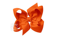 Load image into Gallery viewer, 1/4″ PANTYHOSE HEADBAND WITH SIGNATURE GROSGRAIN BOW (4.5” BOW)