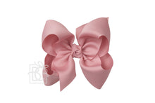 Load image into Gallery viewer, SIGNATURE GROSGRAIN DOUBLE KNOT BOW ON CLIP X-LARGE 5.5” (BKEAC)