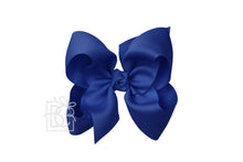 Load image into Gallery viewer, SIGNATURE GROSGRAIN DOUBLE KNOT BOW ON CLIP X-LARGE 5.5” (BKEAC)