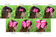 Load image into Gallery viewer, SIGNATURE GROSGRAIN DOUBLE KNOT BOW ON CLIP X-LARGE 5.5” (BKEAC)
