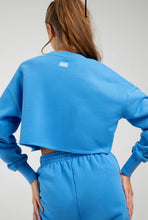 Load image into Gallery viewer, Off-Duty Terry Cropped Crew JLW5009-Azure Blue