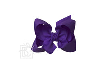 Load image into Gallery viewer, SIGNATURE GROSGRAIN DOUBLE KNOT BOW ON LARGE CLIP 4.5” (BKLAC)
