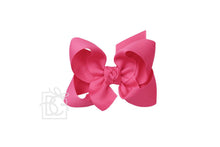 Load image into Gallery viewer, SIGNATURE GROSGRAIN DOUBLE KNOT BOW ON LARGE CLIP 4.5” (BKLAC)