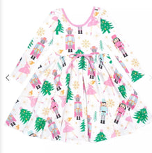 Load image into Gallery viewer, Tiny Nutcracker Sweet Long Sleeve Twirl Dress