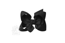 Load image into Gallery viewer, SIGNATURE GROSGRAIN DOUBLE KNOT BOW ON LARGE CLIP 4.5” (BKLAC)
