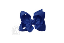 Load image into Gallery viewer, SIGNATURE GROSGRAIN DOUBLE KNOT BOW ON LARGE CLIP 4.5” (BKLAC)