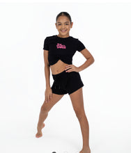 Load image into Gallery viewer, “ALL YOU NEED IS DANCE” TWIST FRONT TEE BLACK FM813