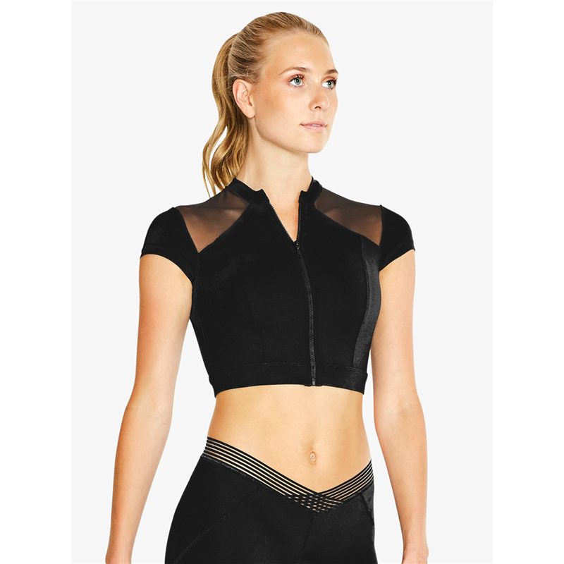 Zip Front Crop Top FT5104