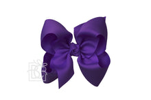 Load image into Gallery viewer, SIGNATURE GROSGRAIN DOUBLE KNOT BOW ON CLIP X-LARGE 5.5” (BKEAC)
