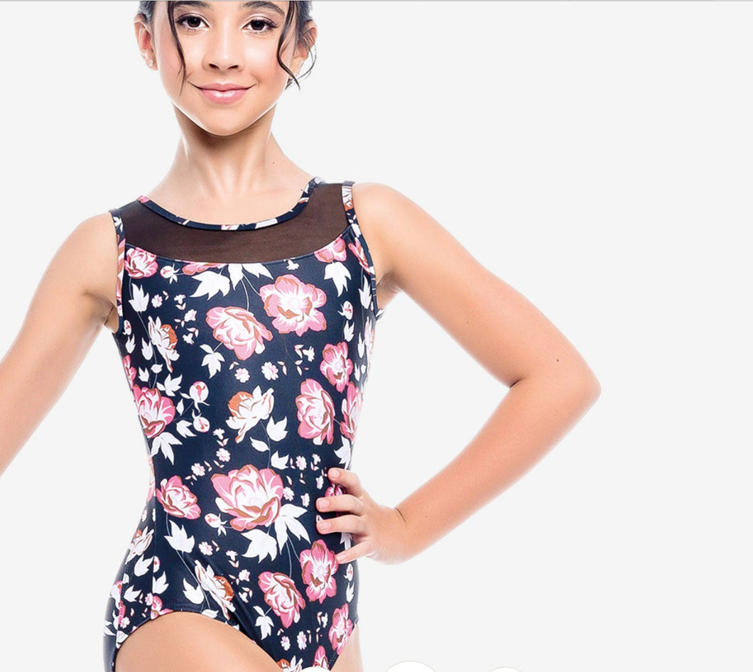 CHILD SWEETS TANK LEOTARD WITH MESH L-1869JM