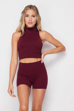 Load image into Gallery viewer, Seamless Halter Neck Boyshorts Knit Set
