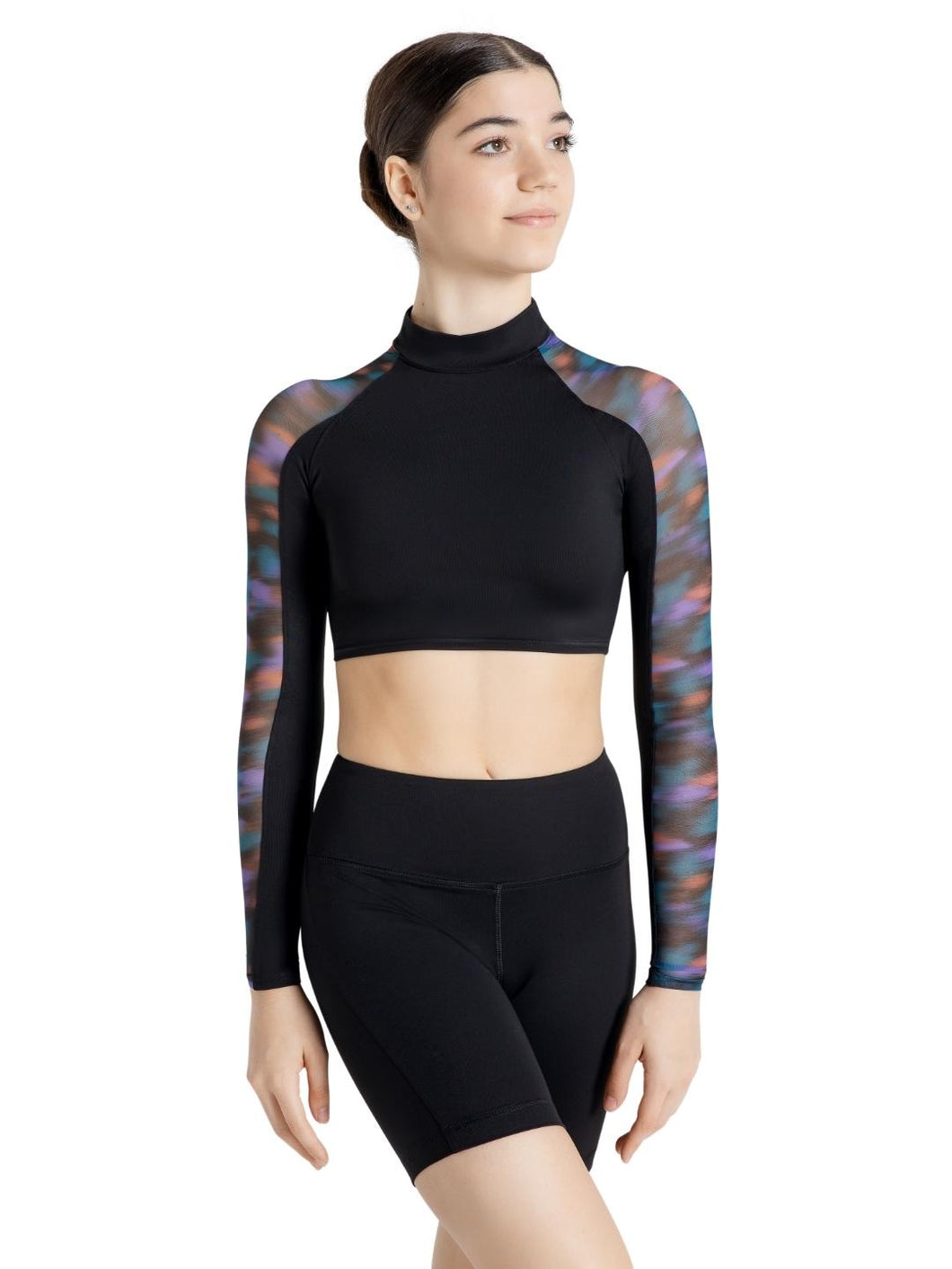 Mystical Forest Long Sleeve Crop Top - Girls 11902C