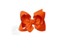 Load image into Gallery viewer, SIGNATURE GROSGRAIN DOUBLE KNOT BOW ON LARGE CLIP 4.5” (BKLAC)
