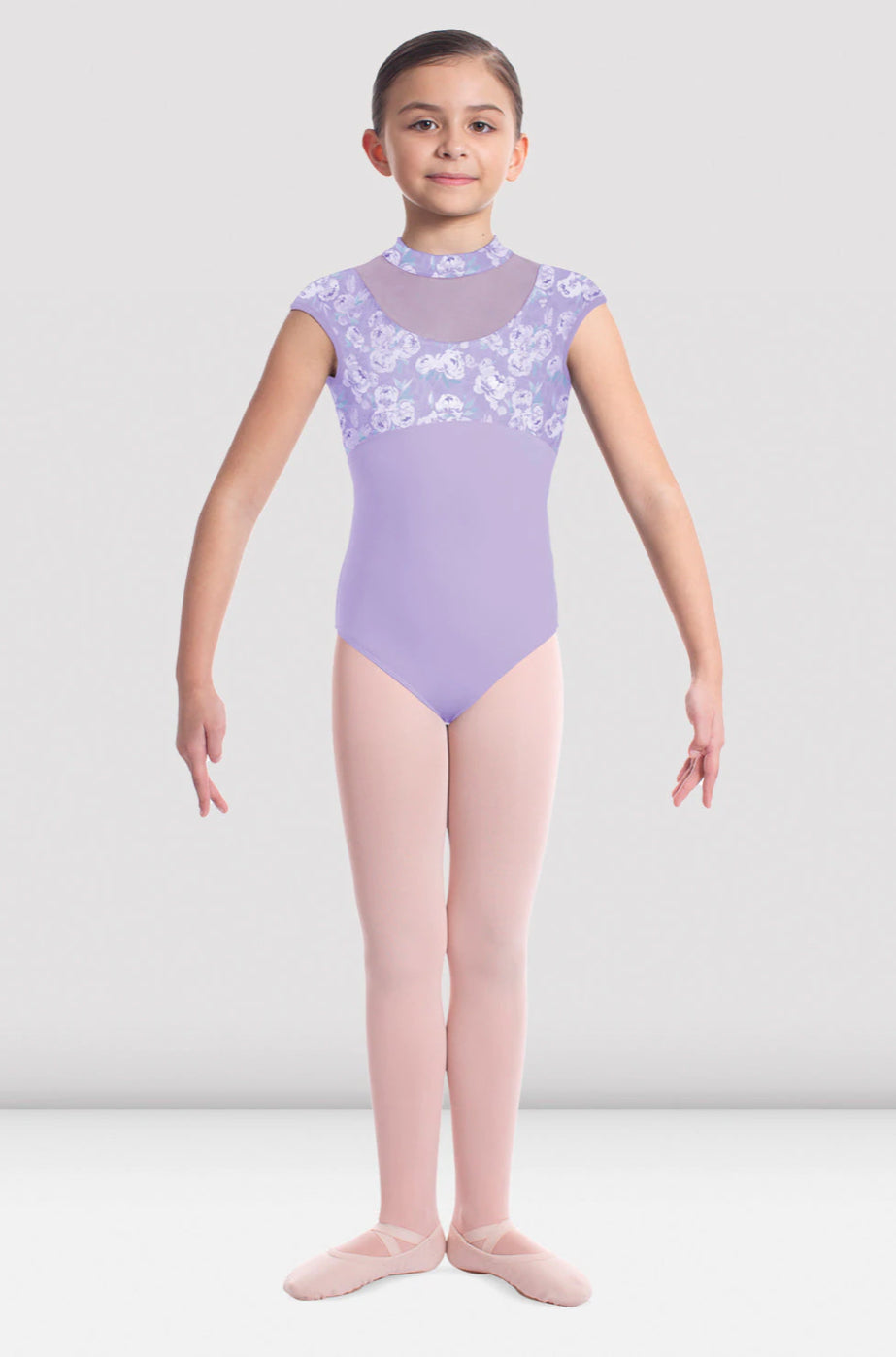 Girls Mirella Jardin Mock Neck Leotard