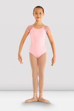 Load image into Gallery viewer, Girls Heart Mesh Cap Sleeve Leotard CL8192
