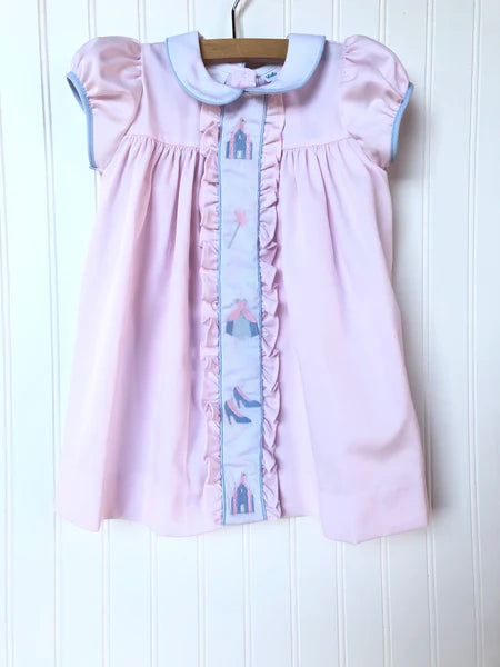 Lulu Bebe Pink Princess Castle Ruffle Dress