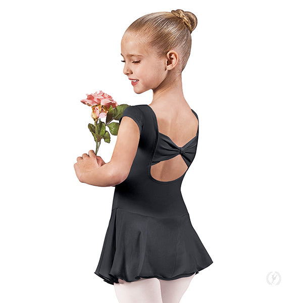 44285 - Eurotard Girls Bow Back Cap Sleeve Dance Dress with Tactel® Microfiber