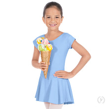 Load image into Gallery viewer, 44285 - Eurotard Girls Bow Back Cap Sleeve Dance Dress with Tactel® Microfiber
