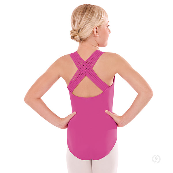 4493c - Eurotard Girls Lattice Strappy Back Leotard