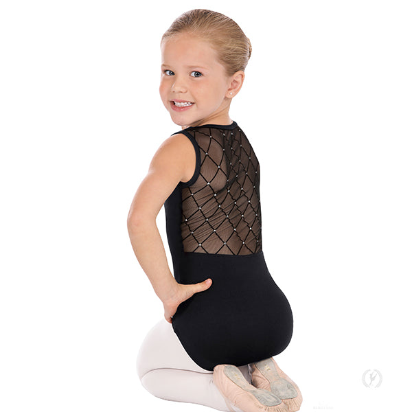 45870c - Eurotard Girls Diamond Mesh Back Tank Leotard