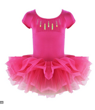 Load image into Gallery viewer, Girls Heart Back Tutu Leotard CL8012
